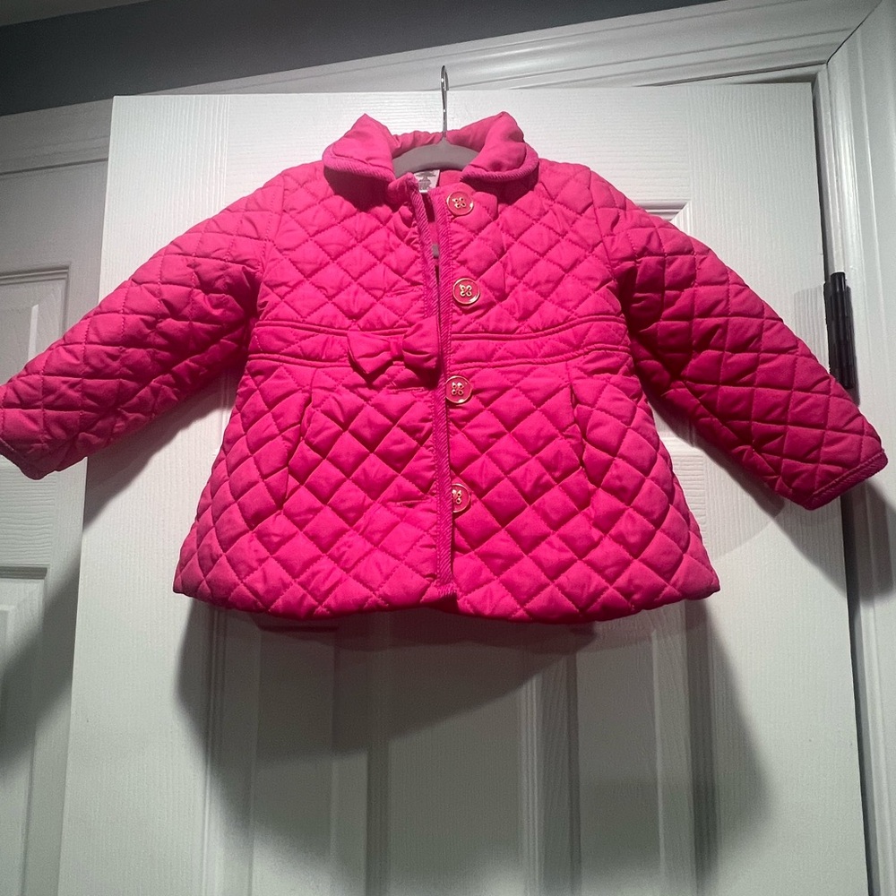 Little Me, Size 24M, Quilted Pink Kids Jacket